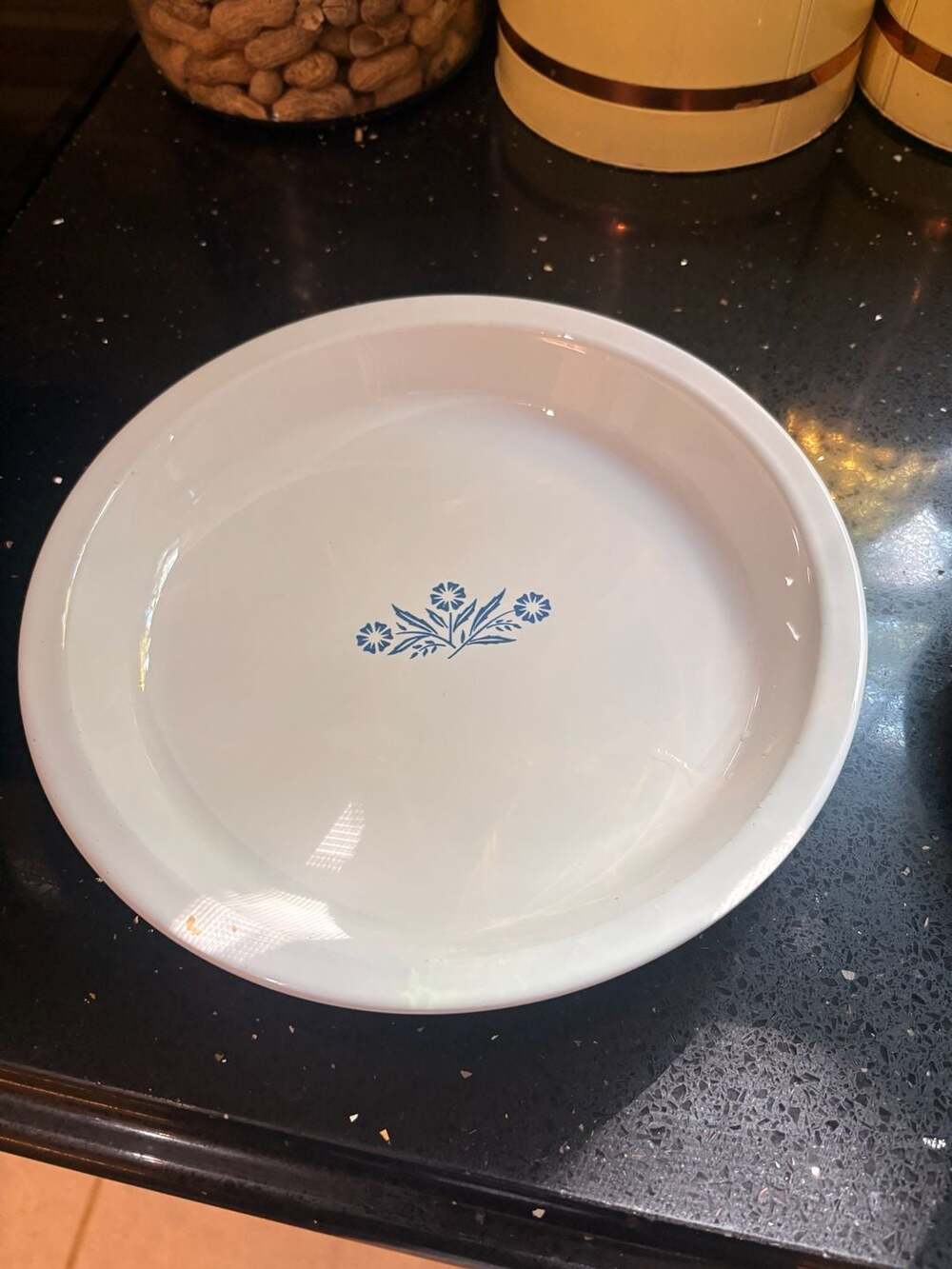 Vintage Corning Ware Blue Cornflower 9" Pie Plate P-309